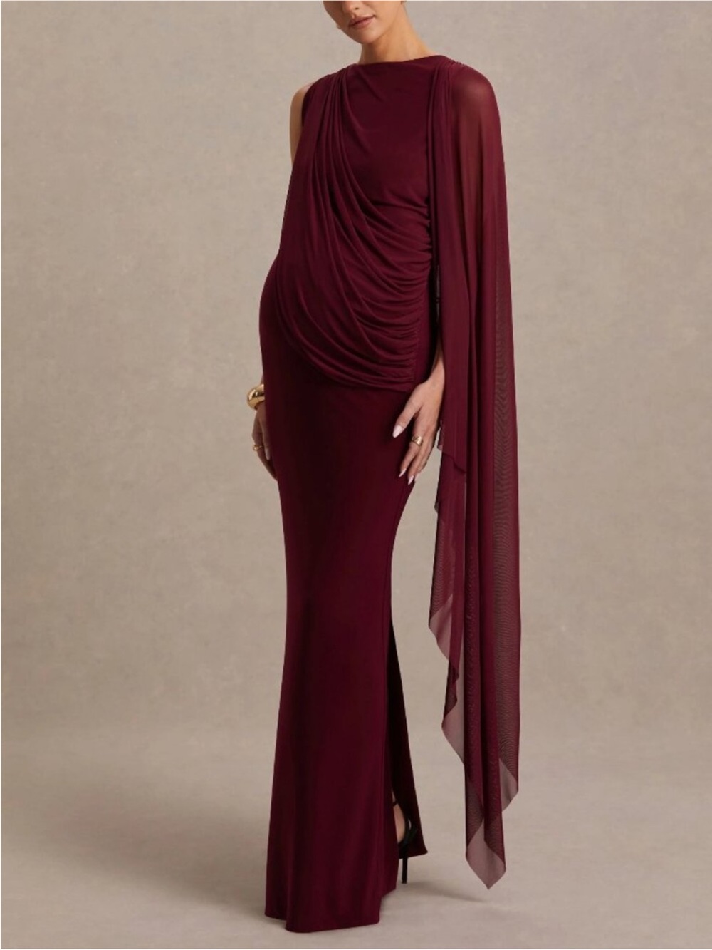 Maternity Wedding guest dress Club L London | Cristina Dress - Picture 3 of 9